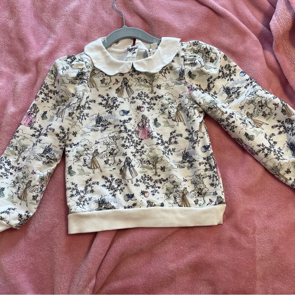 Janie and Jack DISNEY AURORA TOILE SWEATSHIRT and jogger set